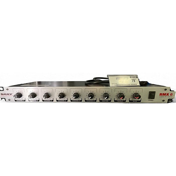 Used Nady RMX 6 CHANNEL MIC LINE MIXER Power Amp
