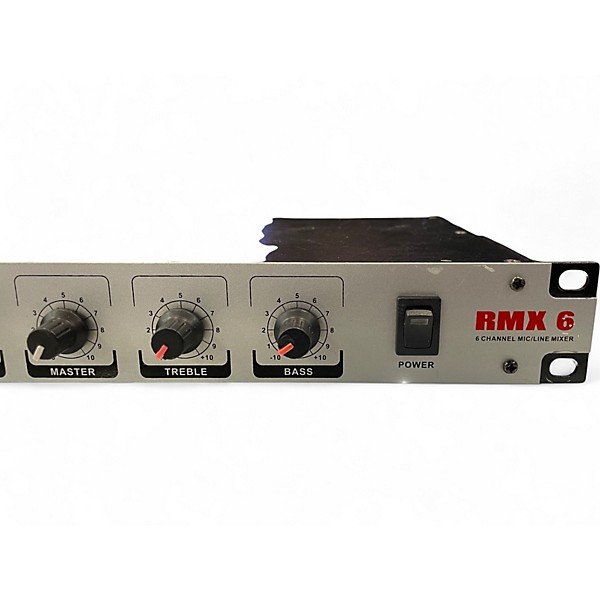 Used Nady RMX 6 CHANNEL MIC LINE MIXER Power Amp