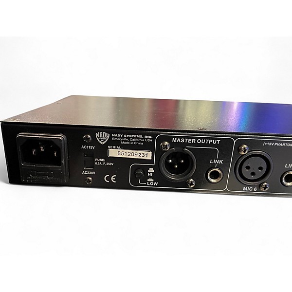 Used Nady RMX 6 CHANNEL MIC LINE MIXER Power Amp