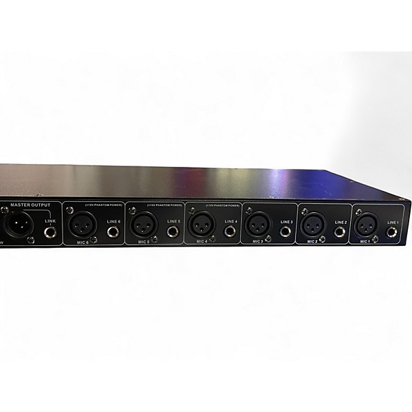 Used Nady RMX 6 CHANNEL MIC LINE MIXER Power Amp