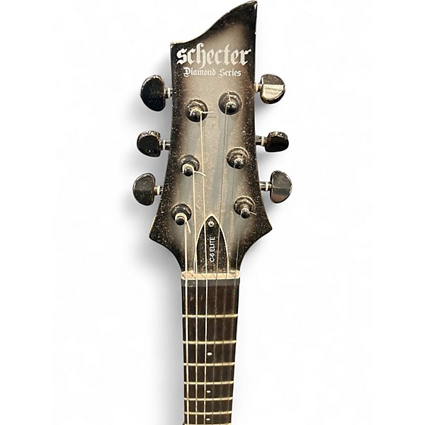 Used Schecter Guitar Research CE C-6 SILVER BURST Solid Body Electric Guitar