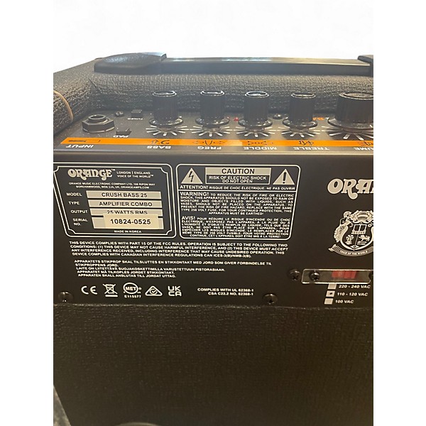 Used Orange Amplifiers crush bass 25 Bass Combo Amp