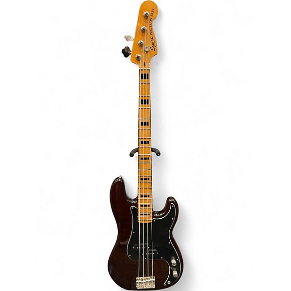 Used Squier VINTAGE MODIFIED PRECISION BASS Mahogany Electric Bass Guitar