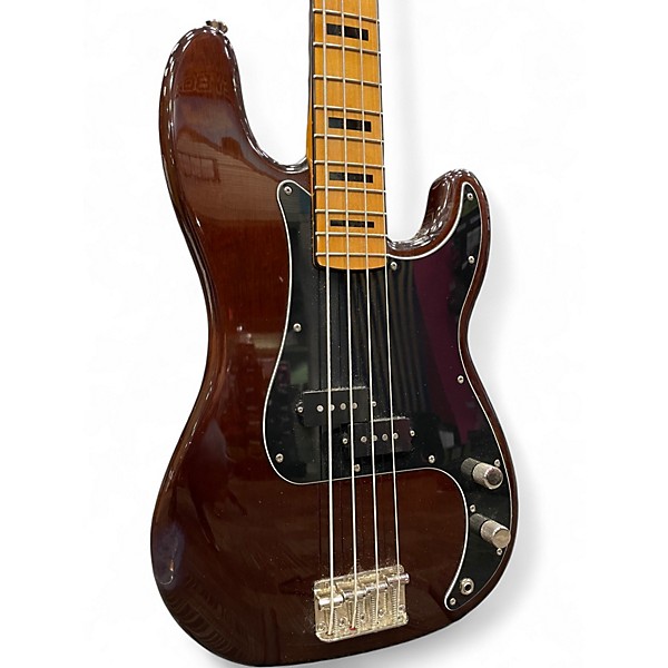 Used Squier VINTAGE MODIFIED PRECISION BASS Mahogany Electric Bass Guitar