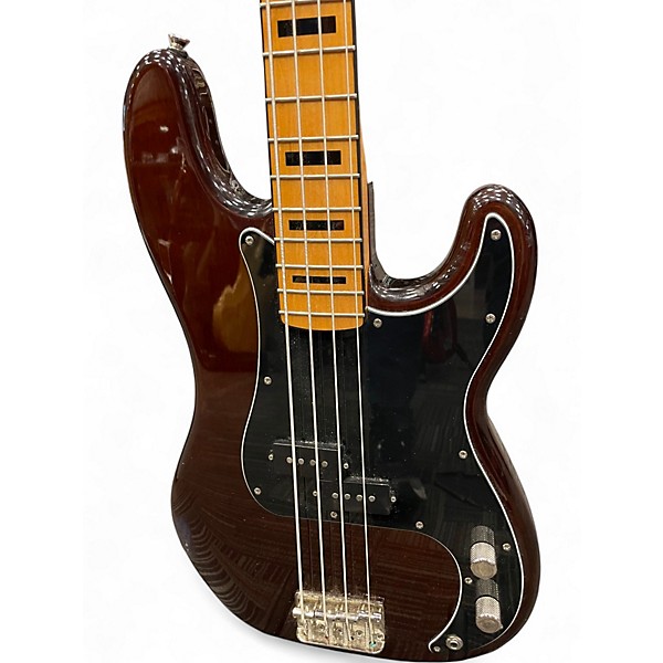 Used Squier VINTAGE MODIFIED PRECISION BASS Mahogany Electric Bass Guitar