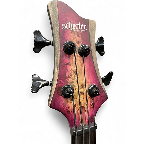 Used Schecter Guitar Research Riot 4 String BURST Electric Bass Guitar