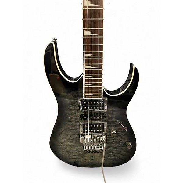 Used Ibanez RG4EXQM1 Trans Black Solid Body Electric Guitar