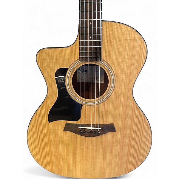 Used Taylor 114CE Left Handed Natural Acoustic Electric Guitar