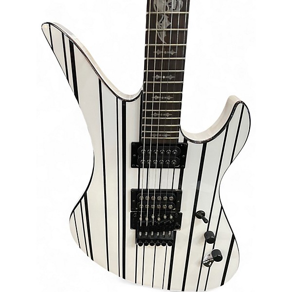 Used Schecter Guitar Research Synyster Gates Signature Standard Black and White Solid Body Electric Guitar