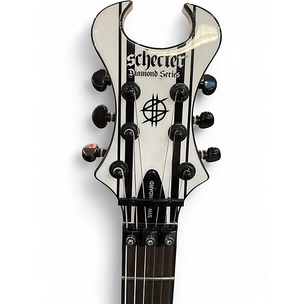 Used Schecter Guitar Research Synyster Gates Signature Standard Black and White Solid Body Electric Guitar