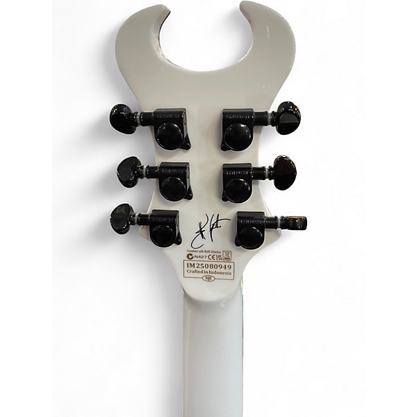 Used Schecter Guitar Research Synyster Gates Signature Standard Black and White Solid Body Electric Guitar