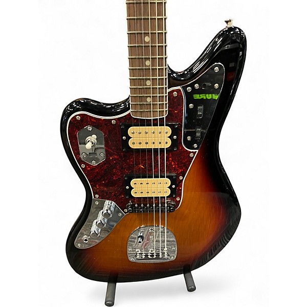 Used Fender Kurt Cobain Signature Jaguar Left Handed 3 Color Sunburst Electric Guitar
