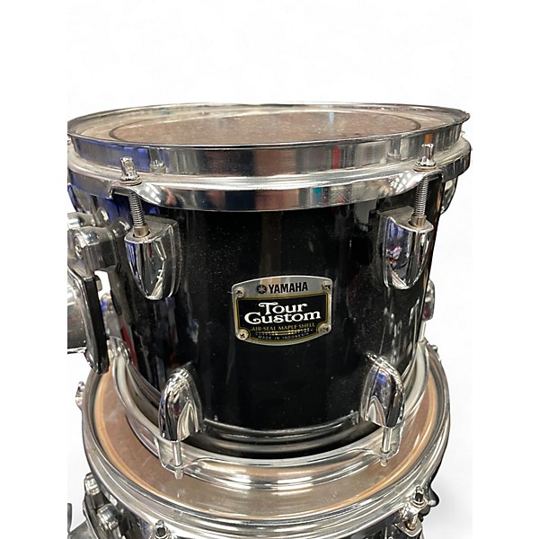 Used 2010s Yamaha 5 Piece Tour Custom Black Drum Kit