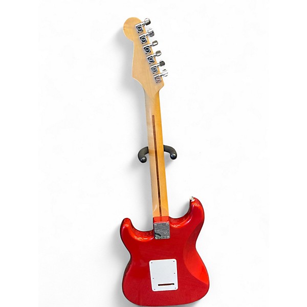 Used Fender Standard Stratocaster Chrome Red Solid Body Electric Guitar
