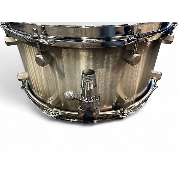 Used Honest Abe 14X6 ROLLED ALUMINUM SNARE SILVER Drum