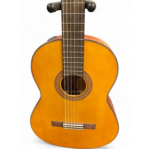 Used Yamaha CGX122MS Antique Natural Classical Acoustic Electric Guitar