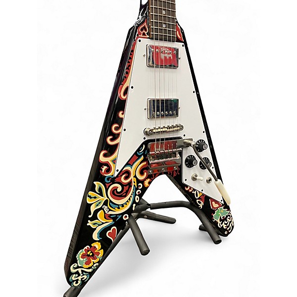 Used Epiphone HENDRIX "Love Drops" Flying V LOVE DROP PAINT Solid Body Electric Guitar