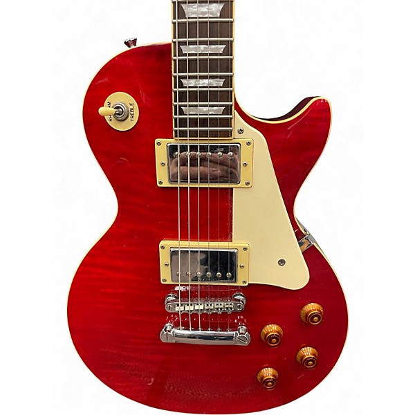 Used Epiphone Les Paul Standard Trans Red Solid Body Electric Guitar
