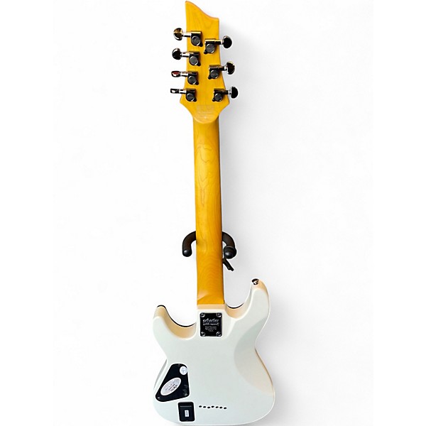 Used Schecter Guitar Research Demon 7 String DIAMOND SERIES White Solid Body Electric Guitar