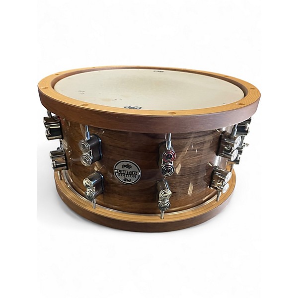Used PDP by DW 14in Limited-Edition Dark Stain Maple and Walnut Snare Walnut Drum