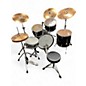 Used Rogers 5 Piece 5 Piece drum set with hardware Black Drum Kit thumbnail