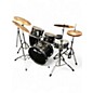 Used Rogers 5 Piece 5 Piece drum set with hardware Black Drum Kit