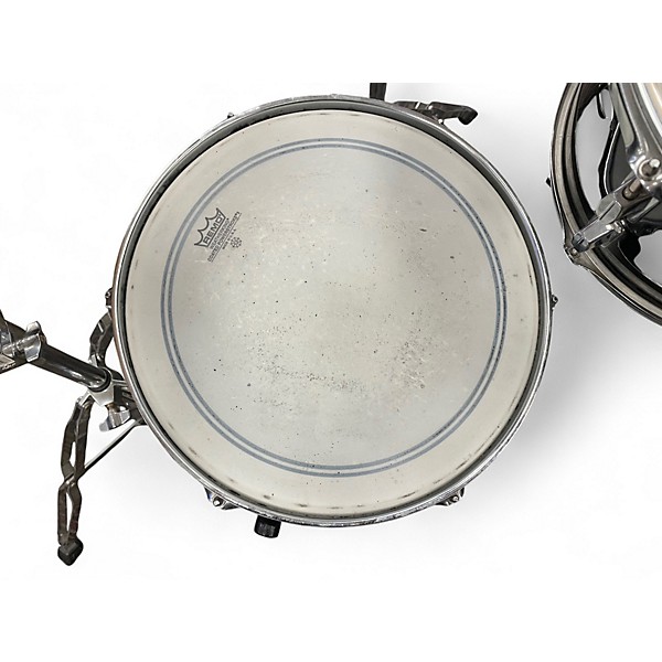Used Rogers 5 Piece 5 Piece drum set with hardware Black Drum Kit