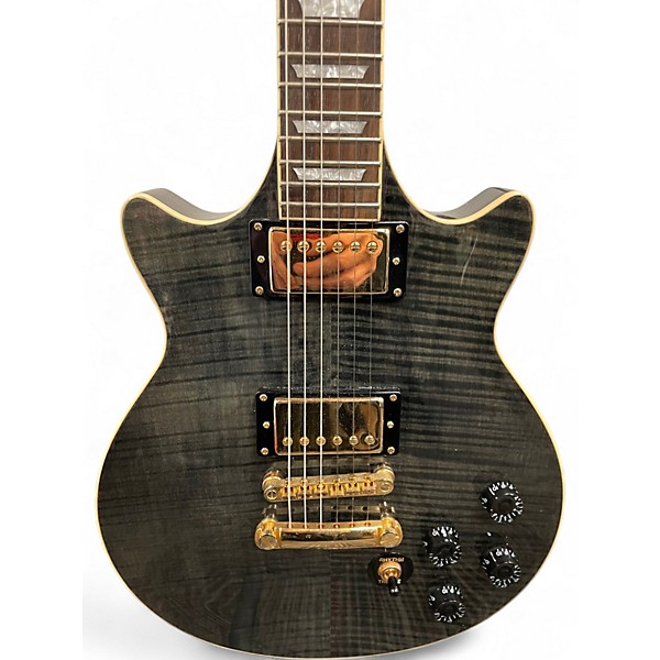 Used Epiphone Genesis Deluxe Pro Charcoal Flame Solid Body Electric Guitar