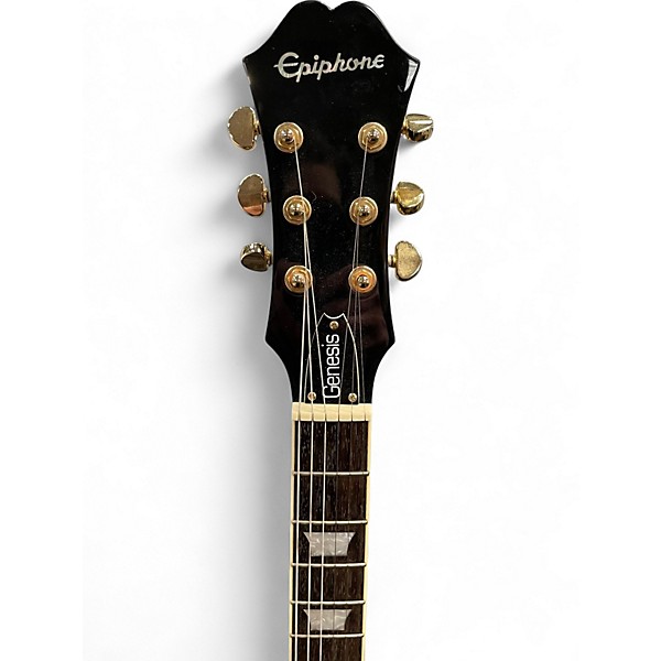 Used Epiphone Genesis Deluxe Pro Charcoal Flame Solid Body Electric Guitar
