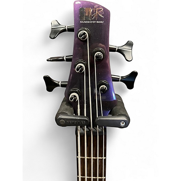 Used Ibanez SR505 5 String Black Aurora Burst Electric Bass Guitar