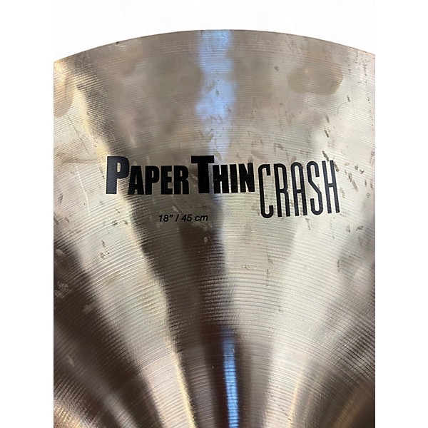 Used Zildjian 18in K Paper Thin Crash Cymbal