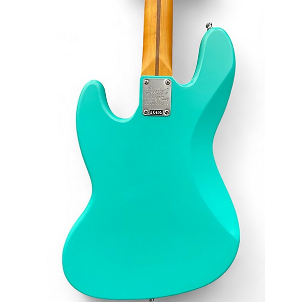 Used Squier 40th Anniversary Jazz Vintage Edition Satin Seafoam Green Electric Bass Guitar