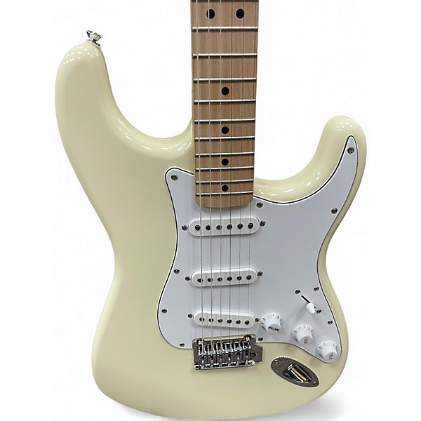Used Squier Affinity Stratocaster Vintage White Solid Body Electric Guitar