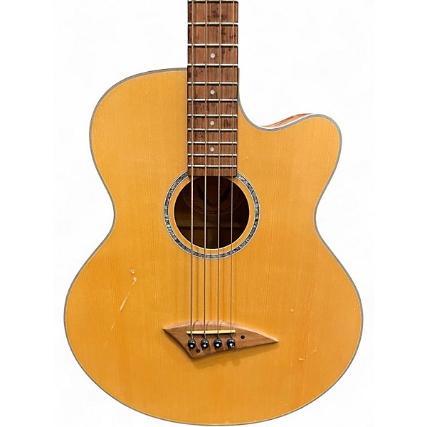 Used Dean Performer Bass CE Natural Acoustic Bass Guitar