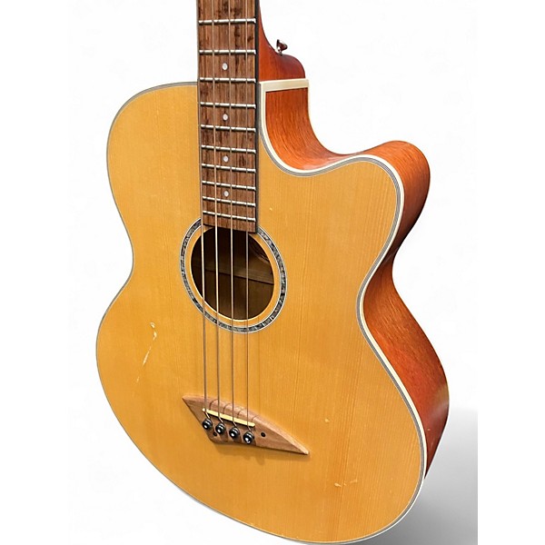 Used Dean Performer Bass CE Natural Acoustic Bass Guitar