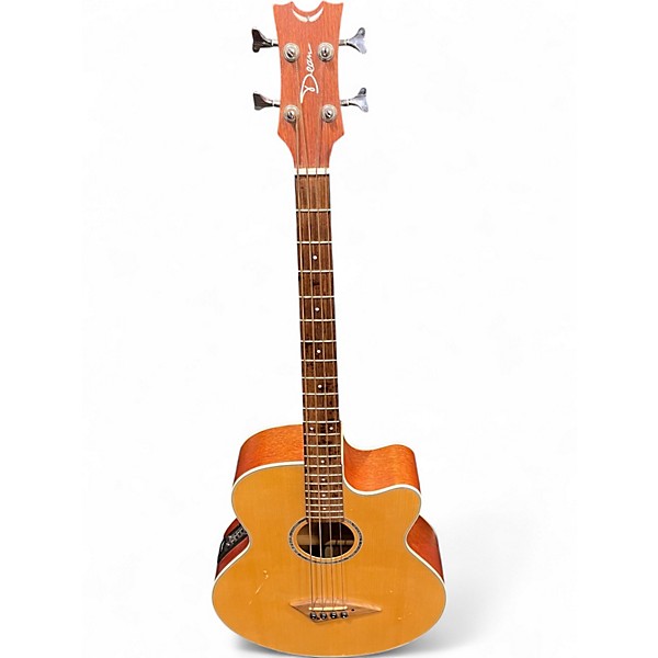 Used Dean Performer Bass CE Natural Acoustic Bass Guitar