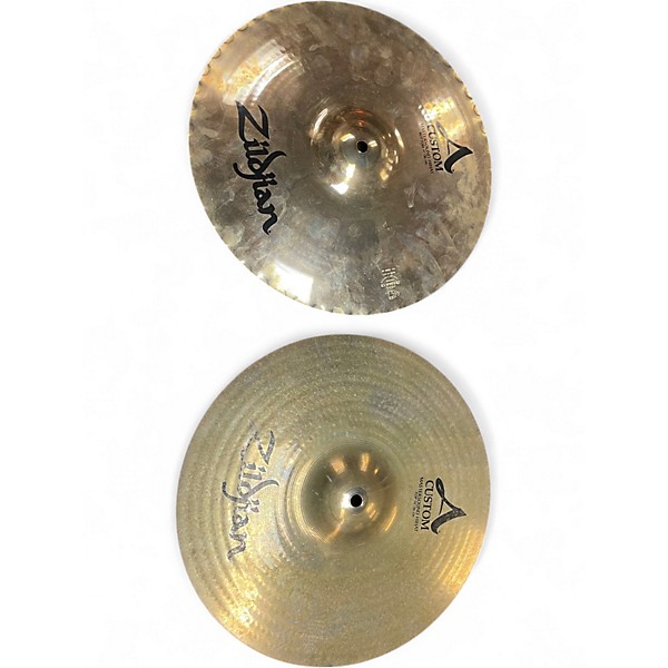Used Zildjian 14in A Custom Mastersound Hi Hat Pair Cymbal