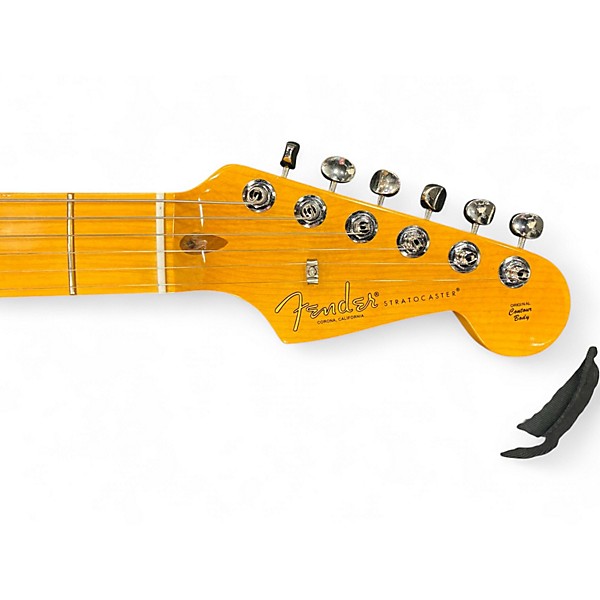 Used 2025 Fender American Professional Classic Stratocaster HSS Faded Black Solid Body Electric Guitar