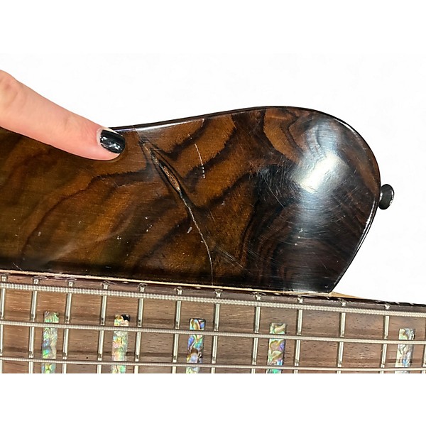 Used Zeline Singlcut Custom 5 Natural Electric Bass Guitar