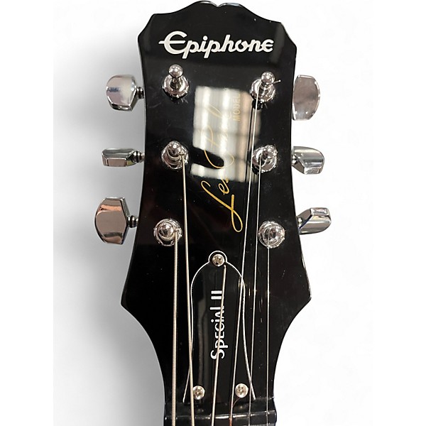Used Epiphone Les Paul Special II Trans Black Solid Body Electric Guitar