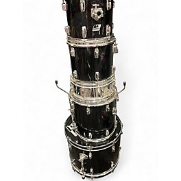Used Ludwig 5 Piece drum kit with hardware black Drum Kit