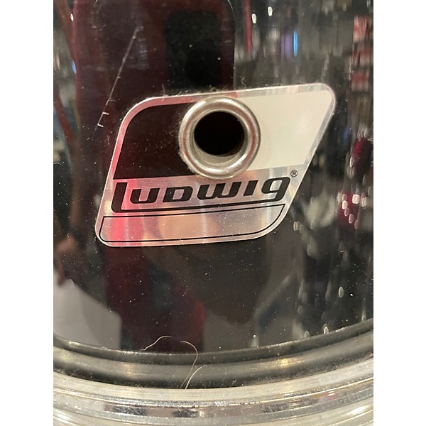 Used Ludwig 5 Piece drum kit with hardware black Drum Kit
