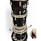 Used Ludwig 5 Piece drum kit with hardware black Drum Kit