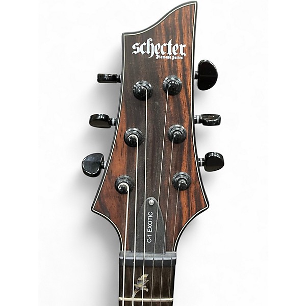 Used Schecter Guitar Research Schecter C-1 Exotic Ebony Natural Satin Solid Body Electric Guitar