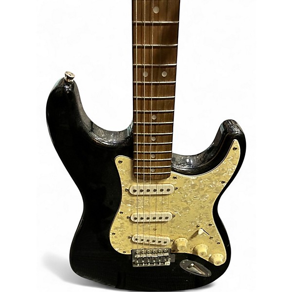 Used Starcaster by Fender Stratocaster BLACK SPARKLE Solid Body Electric Guitar