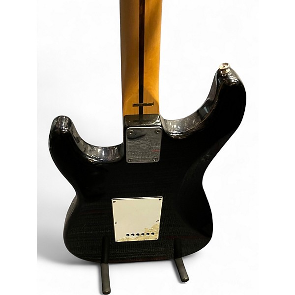 Used Starcaster by Fender Stratocaster BLACK SPARKLE Solid Body Electric Guitar