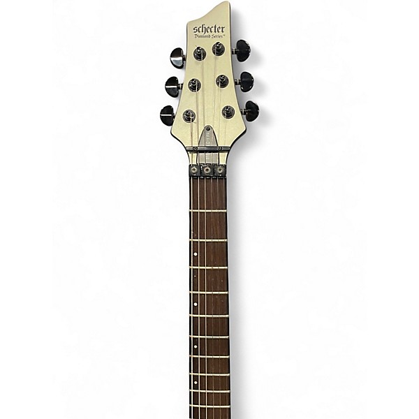 Used Schecter Guitar Research Diamond Series Stealth C1 FR Satin Silver Solid Body Electric Guitar
