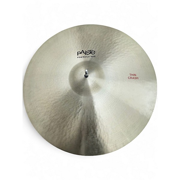 Used Paiste 20in Formula 602 Thin Crash Cymbal
