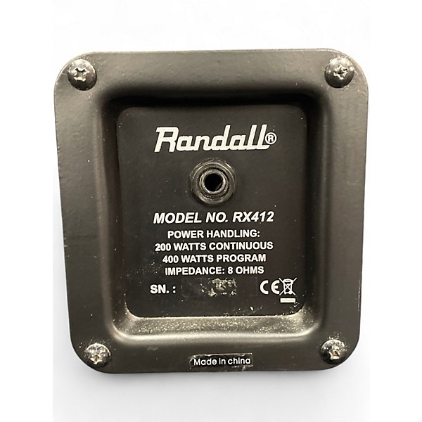 Used Randall RX412 4X12 CAB Guitar Cabinet