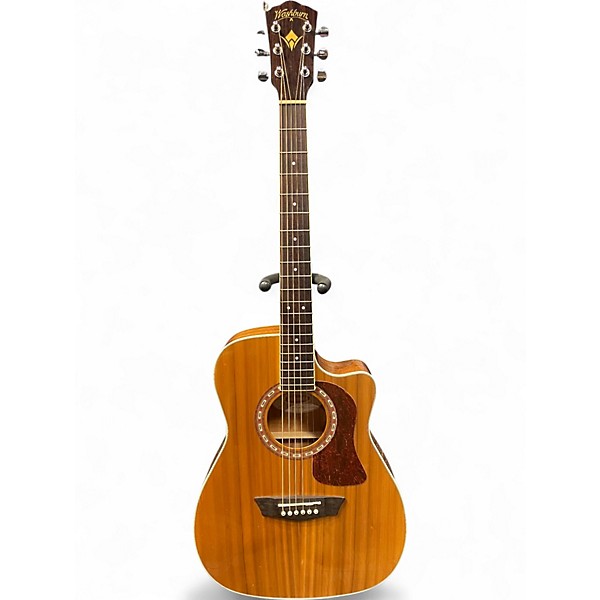 Used Washburn hf11sce Natural Acoustic Electric Guitar